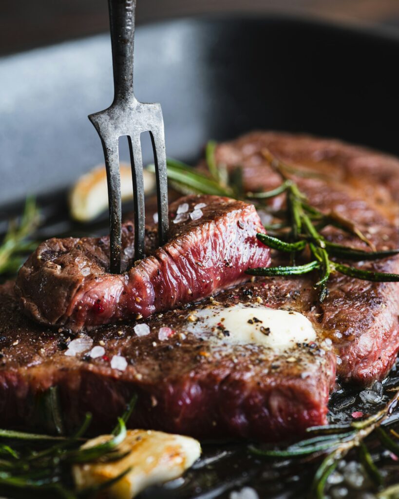 beef steak with rosemary